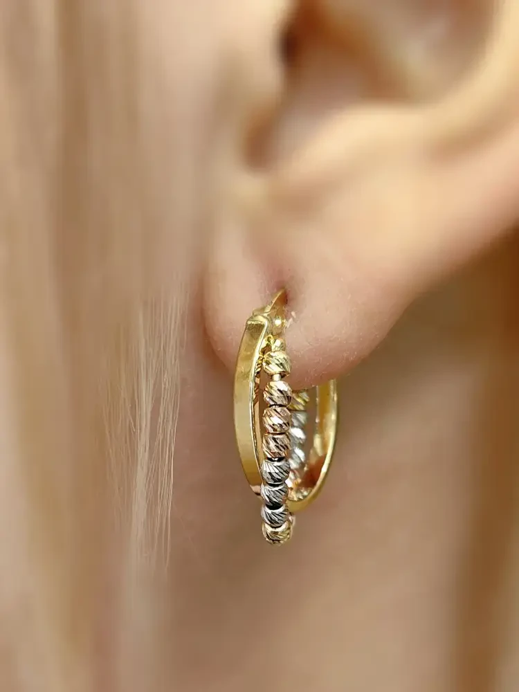 DORİKA ALTIN KÜPE KUP01465 - Nasip Kuyumcu