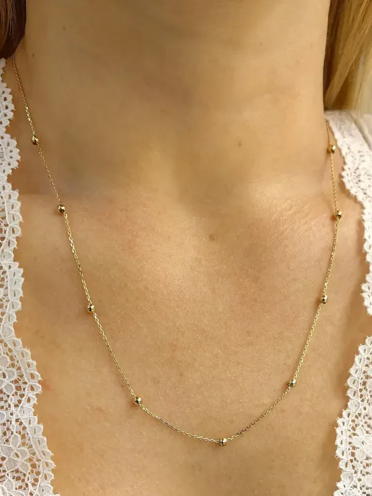 DORİKA MODEL ALTIN KOLYE 14 AYAR KLY00063 - Nasip Kuyumcu