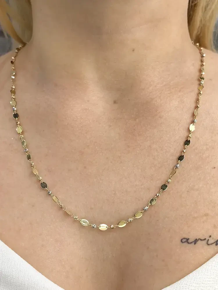 DORİKALI PUL MODEL ALTIN KOLYE 14 AYAR KLY00015 - Nasip Kuyumcu