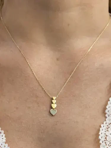 DÖRT KALPLİ ALTIN KOLYE 14 AYAR KLY00485 - 1