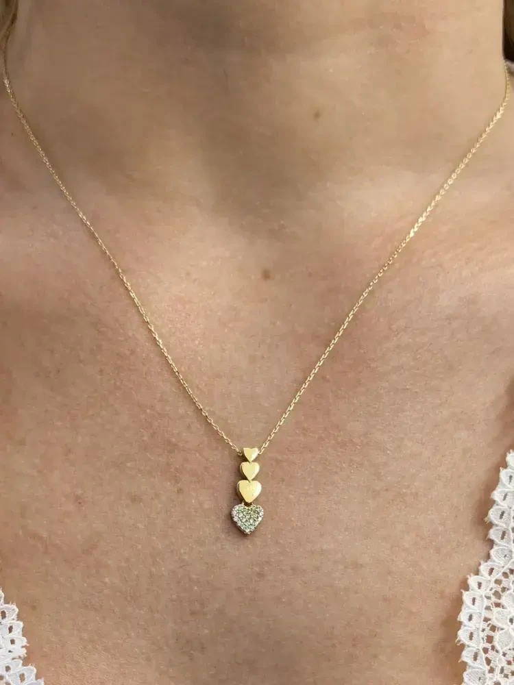 DÖRT KALPLİ ALTIN KOLYE 14 AYAR KLY00485 - 1
