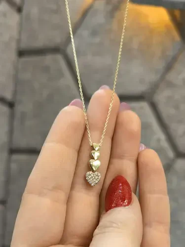 DÖRT KALPLİ ALTIN KOLYE 14 AYAR KLY00485 - 2