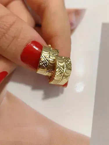 FANTAZİ ALTIN KÜPE KUP00454 - 1