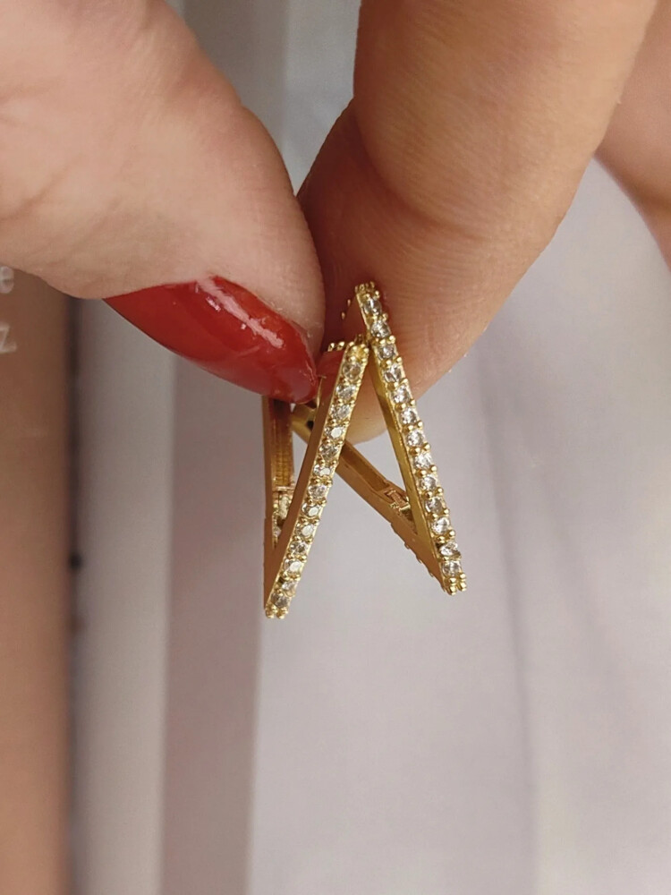 FANTAZİ ALTIN KÜPE KUP00842 - Nasip Kuyumcu