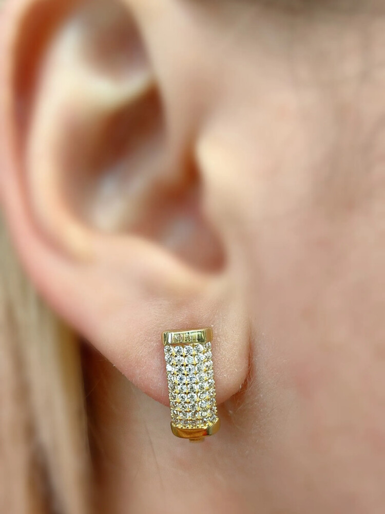 FANTAZİ ALTIN KÜPE KUP00920 - Nasip Kuyumcu