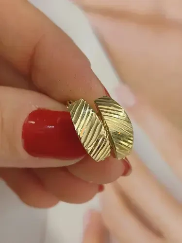 FANTAZİ ALTIN KÜPE KUP01103 - 2