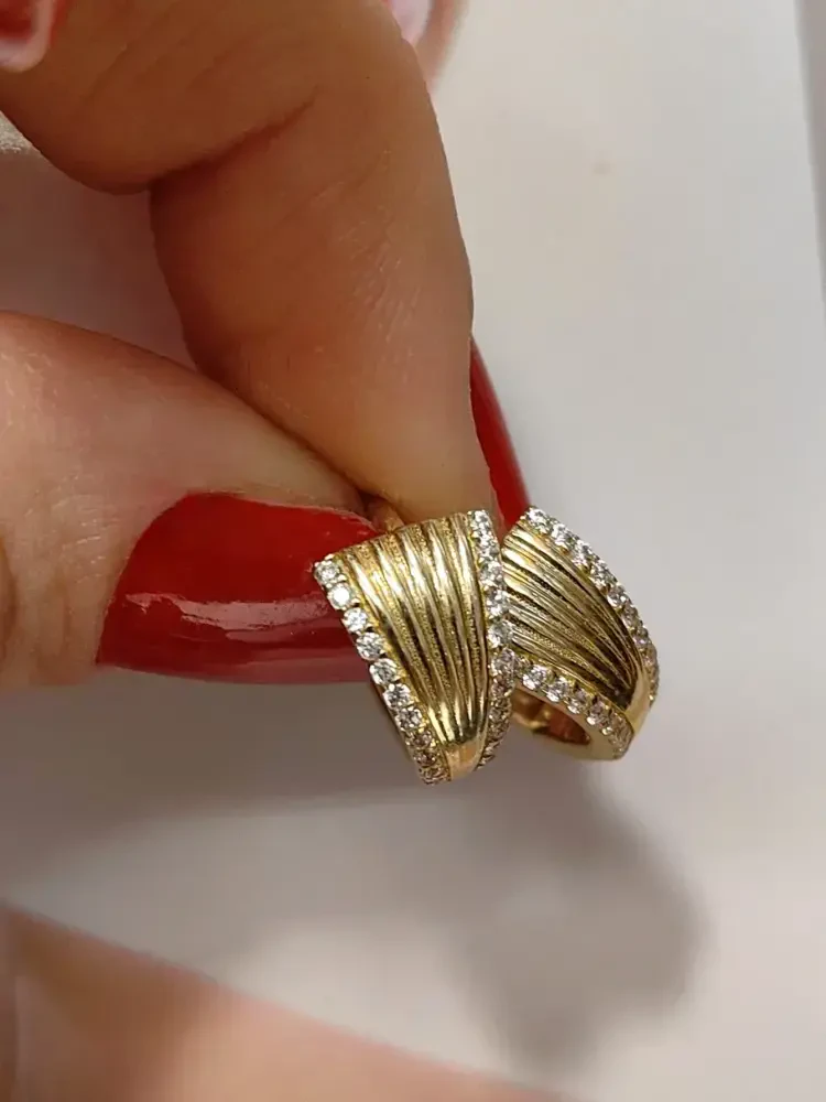 FANTAZİ ALTIN KÜPE KUP01144 - 2