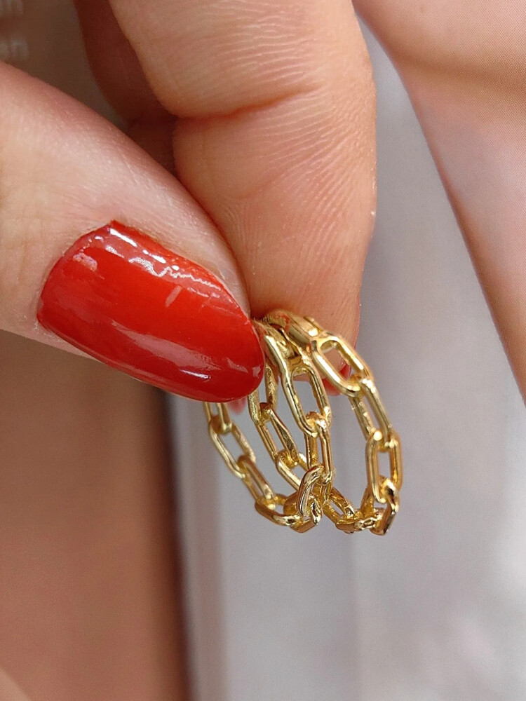 FANTAZİ ALTIN KÜPE KUP01351 - Nasip Kuyumcu