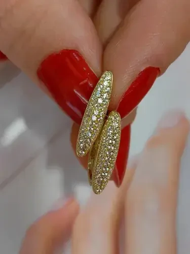 FANTAZİ ALTIN KÜPE KUP01431 - 2