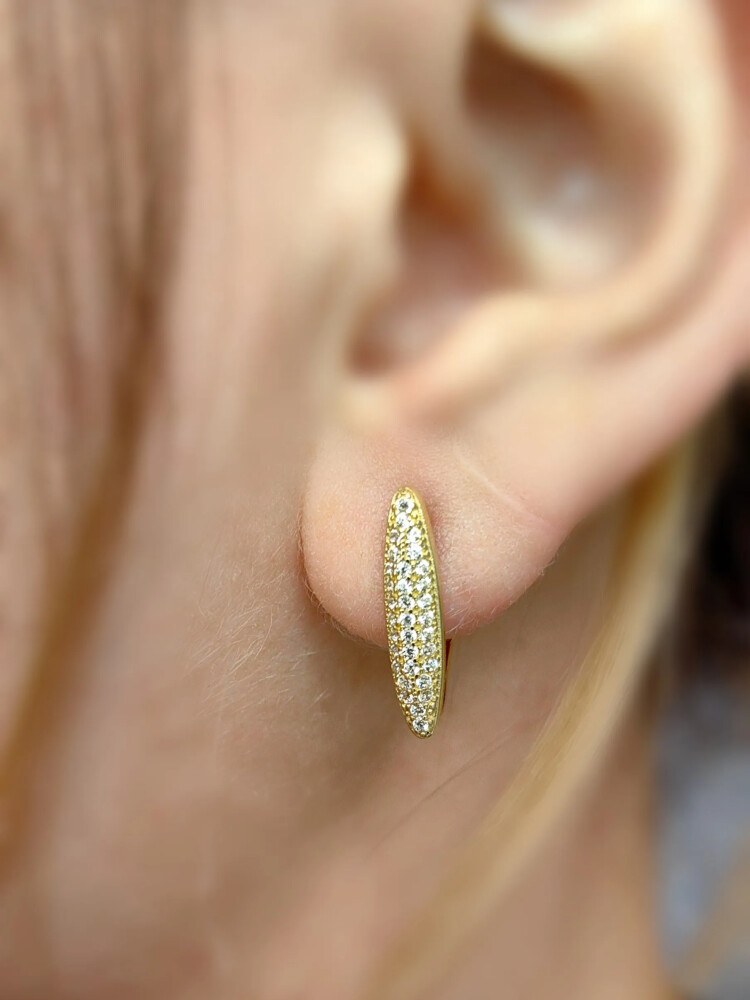 FANTAZİ ALTIN KÜPE KUP01431 - Nasip Kuyumcu