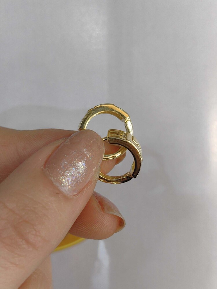 14 AYAR FANTAZİ ALTIN KÜPE KUP01435 - 3