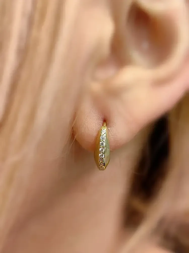 FANTAZİ ALTIN KÜPE KUP01437 - Nasip Kuyumcu