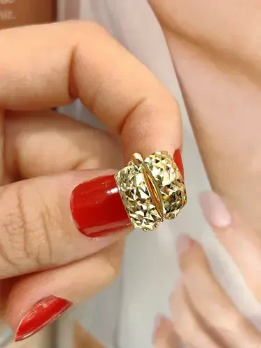FANTAZİ ALTIN KÜPE KUP01444 - 2