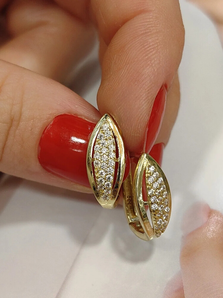 FANTAZİ ALTIN KÜPE KÜP00028 - Nasip Kuyumcu