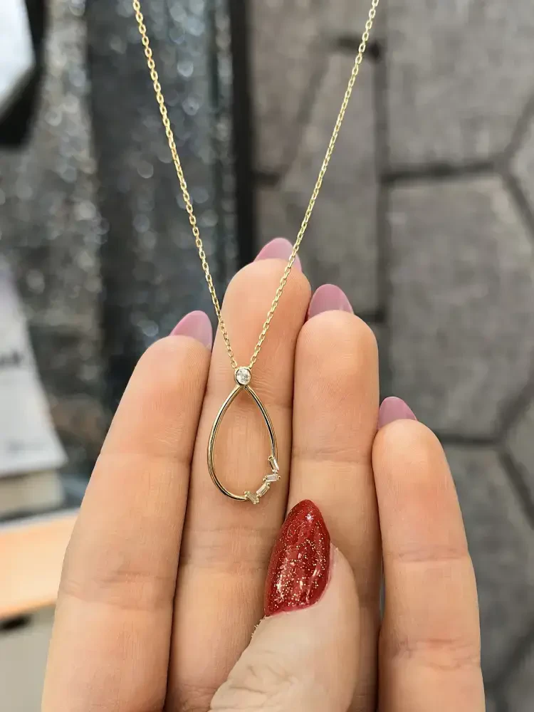 FANTAZİ MODEL ALTIN KOLYE 8 AYAR KLY00555 - Nasip Kuyumcu