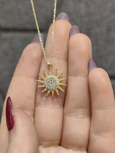 GÜNEŞ MODEL ALTIN KOLYE 14 AYAR KLY00726 - 3