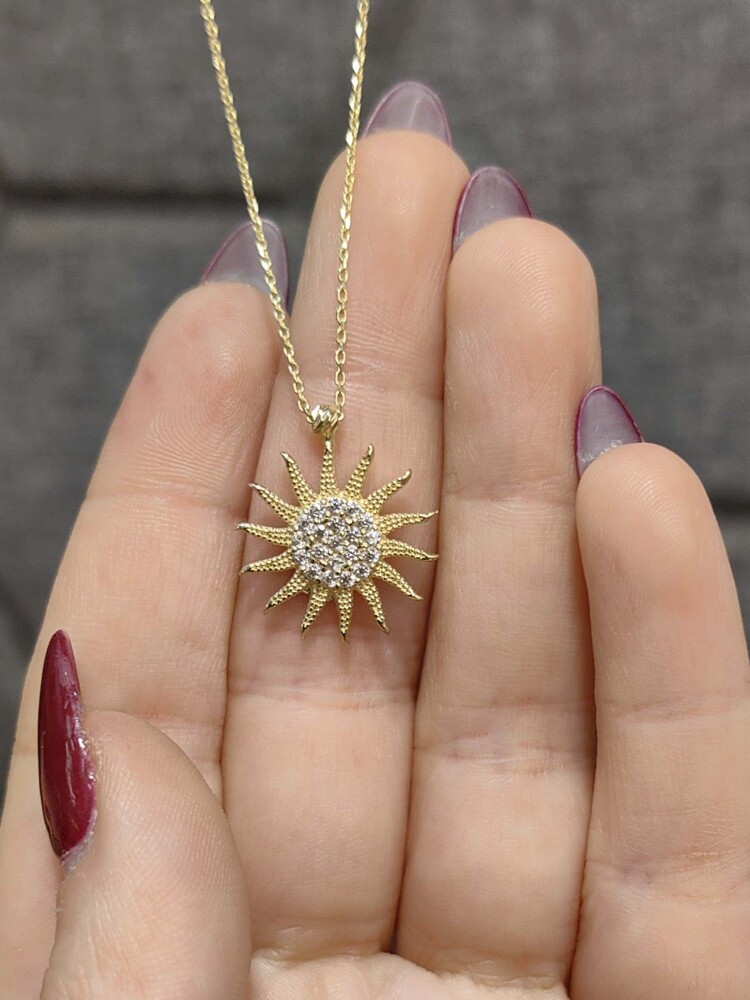 GÜNEŞ MODEL ALTIN KOLYE 14 AYAR KLY00726 - 3