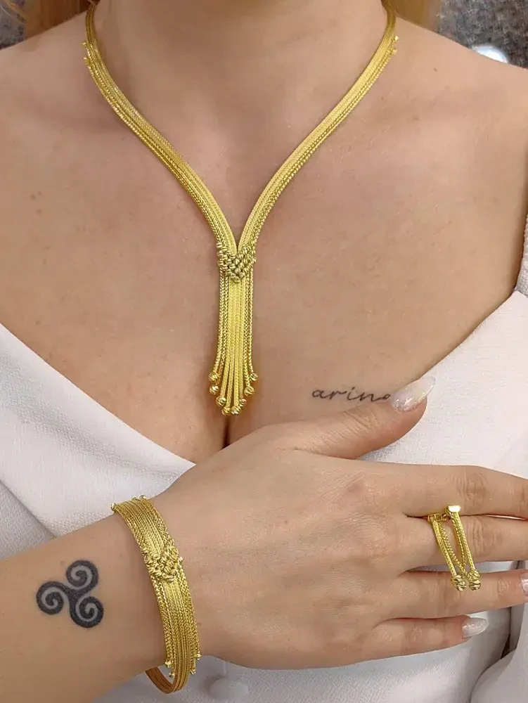 HASIR ÖRME DORİKA MODEL 14 AYAR SET TAKIMI SET00094-95-96