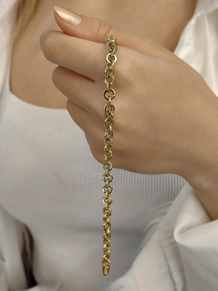 KALIN DOÇ 14 AYAR ZİNCİR ALTIN BİLEKLİK KNY00028 - Nasip Kuyumcu