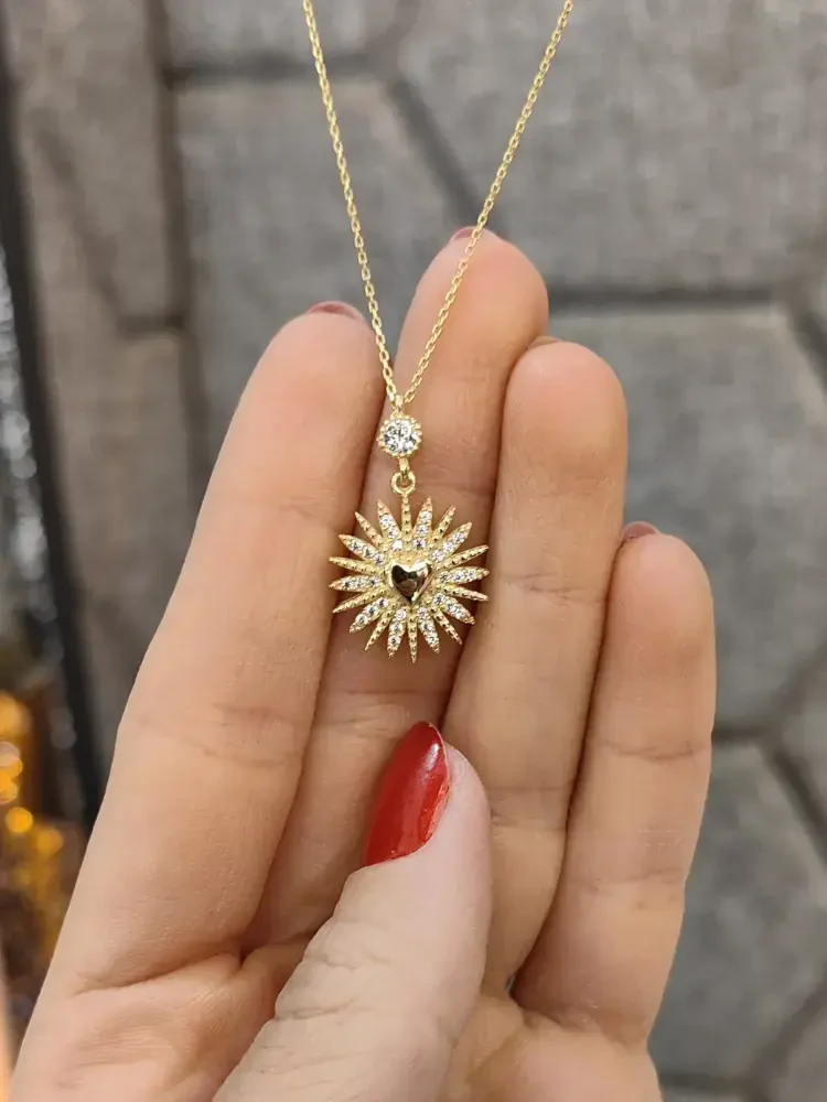  KALP MODEL ALTIN KOLYE 8 AYAR KLY00784 - Nasip Kuyumcu