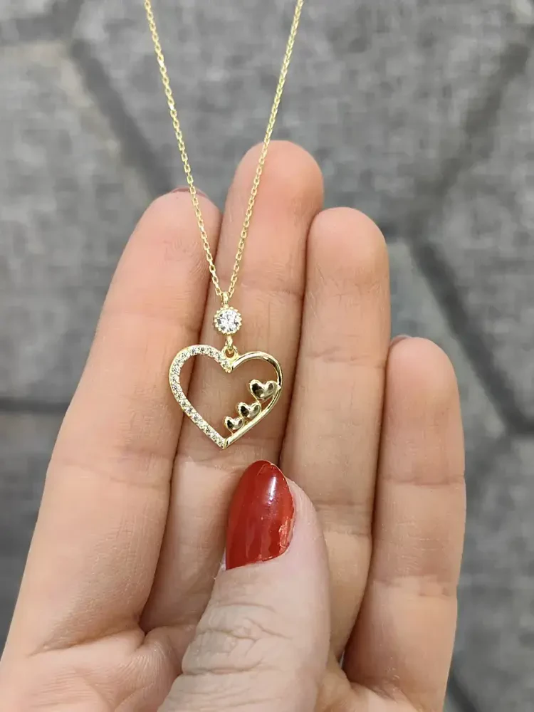  KALP MODEL ALTIN KOLYE 8 AYAR KLY00801 - Nasip Kuyumcu