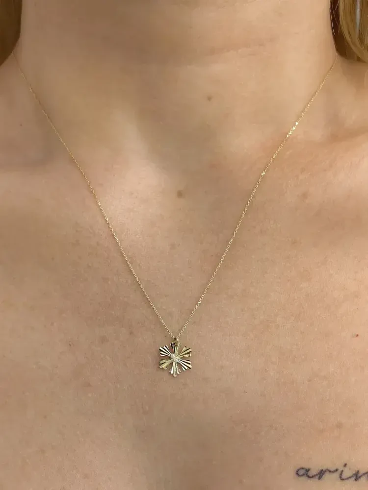 KAR TANESİ MODEL ALTIN KOLYE 8 AYAR KLY00645 - Nasip Kuyumcu