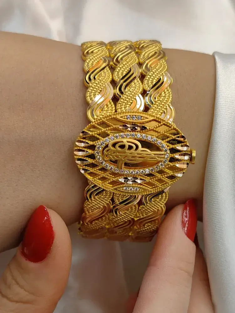 TUĞRALI KELEPÇE ALTIN 8 AYAR KLP00107 - Nasip Kuyumcu