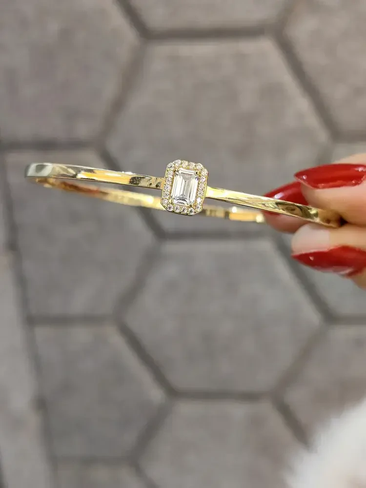 BAGET TAŞLI KELEPÇE ALTIN 8 AYAR KLP00132 - Nasip Kuyumcu