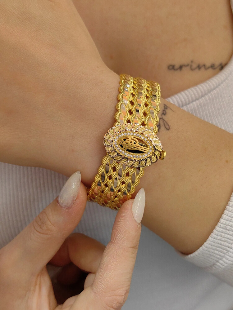 TUĞRALI KELEPÇE ALTIN 8 AYAR KLP00322 - Nasip Kuyumcu