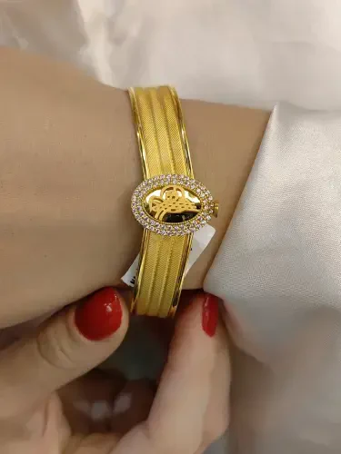 TUĞRALI HASIR KELEPÇE ALTIN 8 AYAR KLP00062 - 2