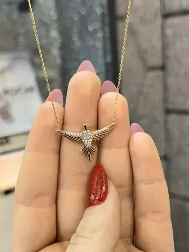 KUŞ MODEL ALTIN KOLYE 8 AYAR KLY00326 - 1