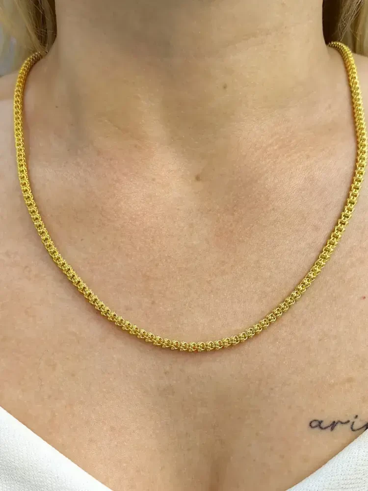 KUŞ YUVASI ZİNCİR ALTIN KOLYE 14 AYAR XZNC00510 - Nasip Kuyumcu