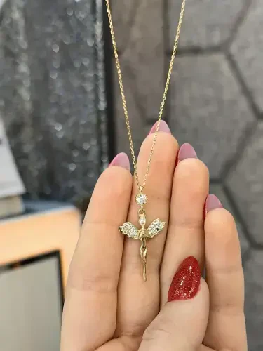 MELEK MODEL ALTIN KOLYE 8 AYAR KLY00576 - 2
