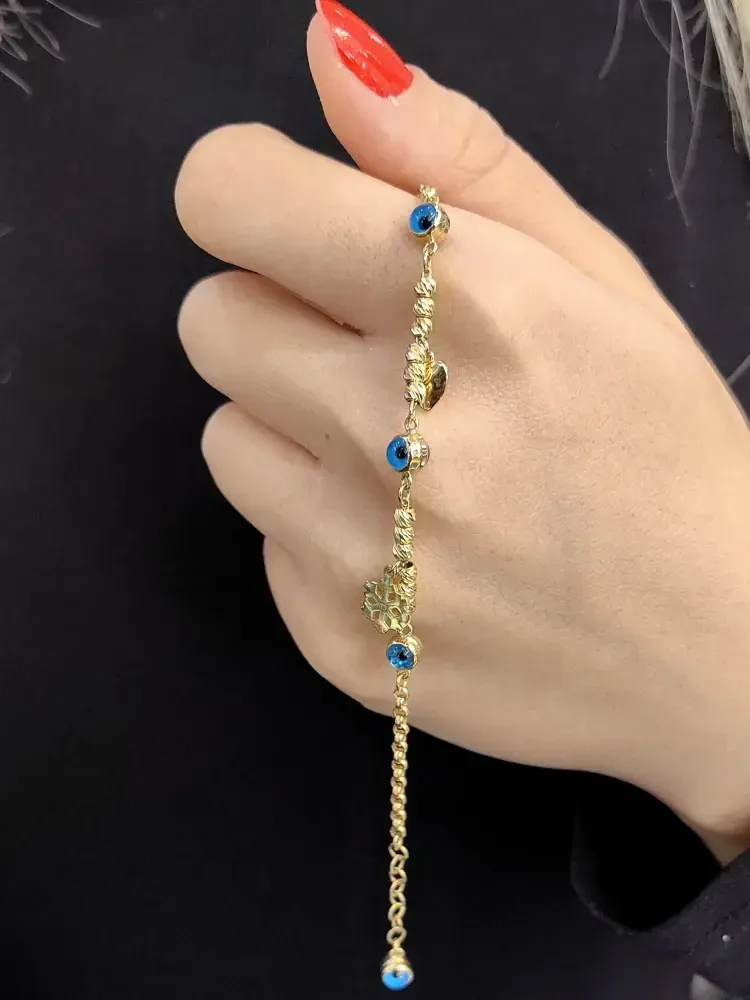 NAZAR ALTIN BİLEKLİK KNY01298 - Nasip Kuyumcu