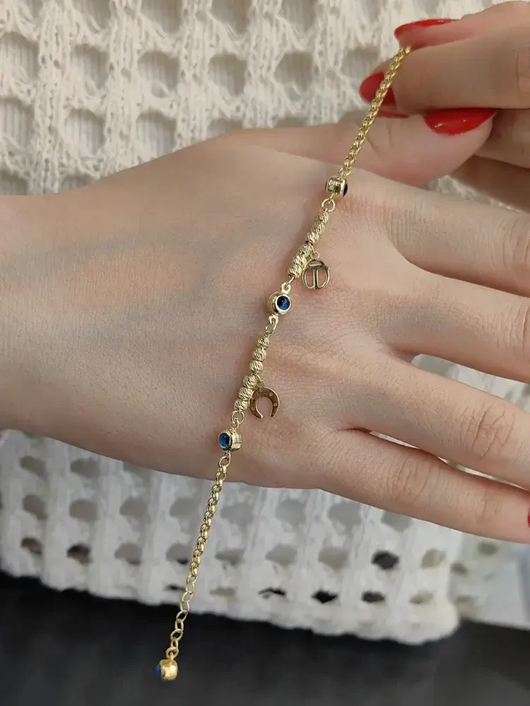 NAZAR ALTIN BİLEKLİK KNY01247 - Nasip Kuyumcu