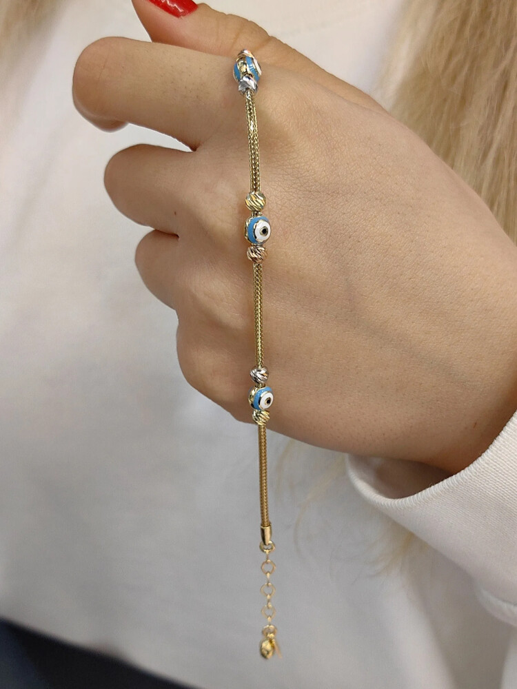 NAZAR ALTIN BİLEKLİK KNY00005 - Nasip Kuyumcu