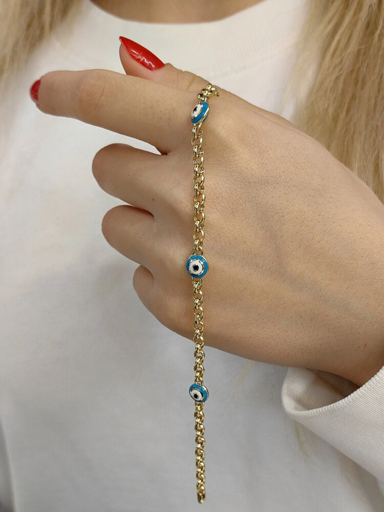 NAZAR ALTIN BİLEKLİK KNY00008 - Nasip Kuyumcu