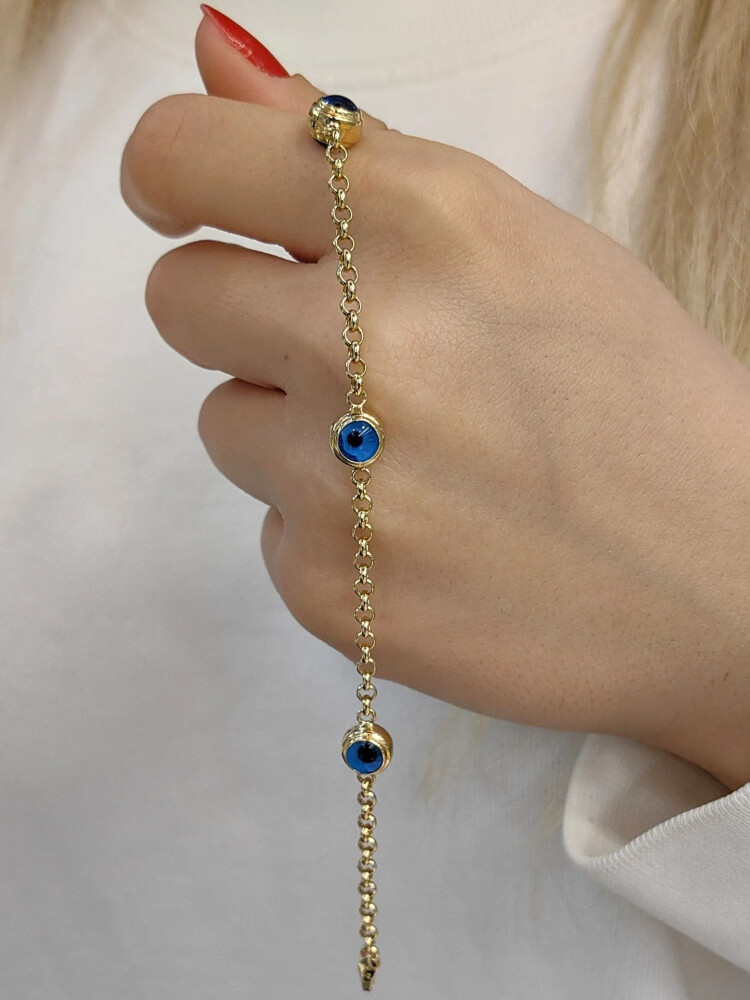 NAZAR ALTIN BİLEKLİK KNY00609 - Nasip Kuyumcu