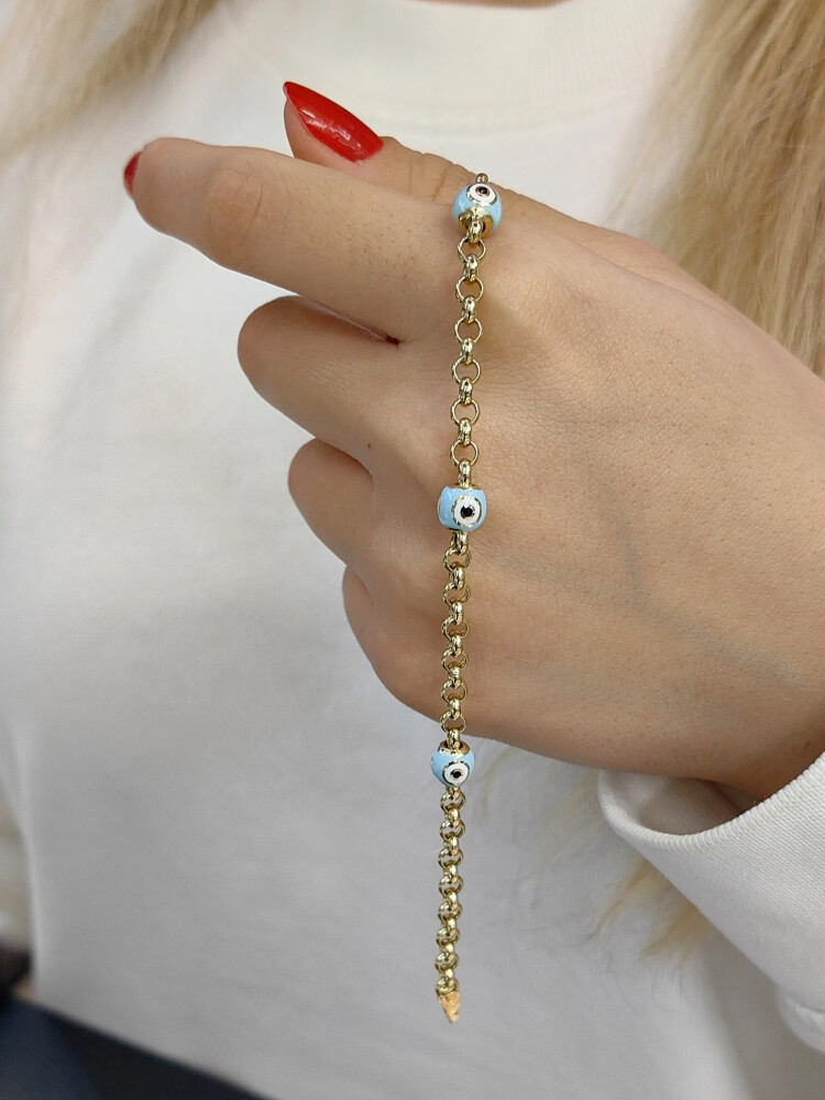 NAZAR ALTIN BİLEKLİK KNY00801 - Nasip Kuyumcu