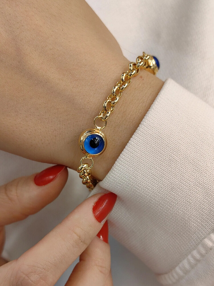 NAZAR ALTIN BİLEKLİK KNY00974 - Nasip Kuyumcu