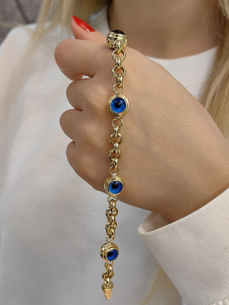 NAZAR ALTIN BİLEKLİK KNY01061 - Nasip Kuyumcu