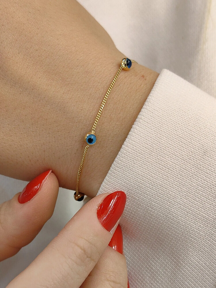 NAZAR ALTIN BİLEKLİK KNY01100 - Nasip Kuyumcu