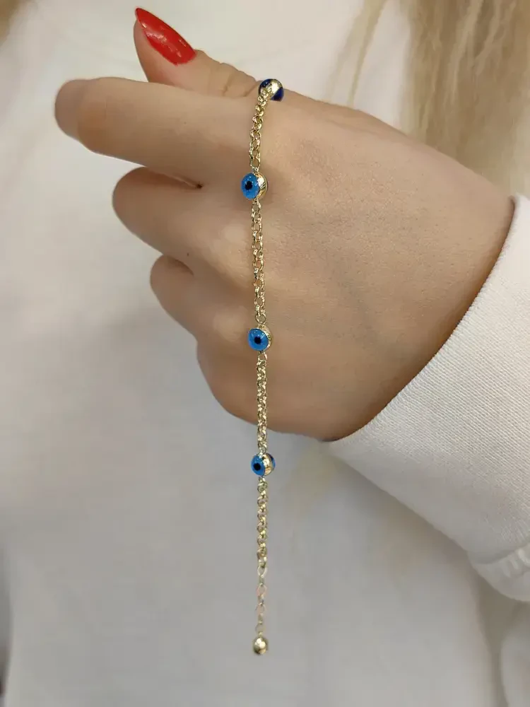 NAZAR ALTIN BİLEKLİK KNY01311 - Nasip Kuyumcu