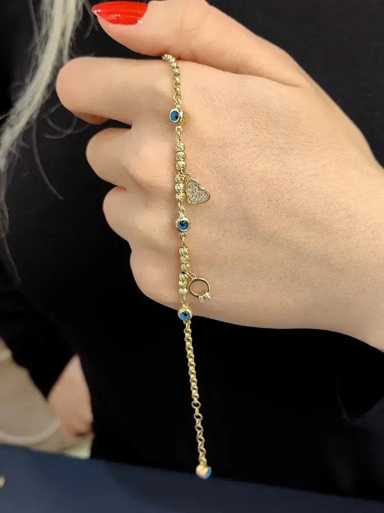 NAZAR ALTIN BİLEKLİK KNY00696 - Nasip Kuyumcu