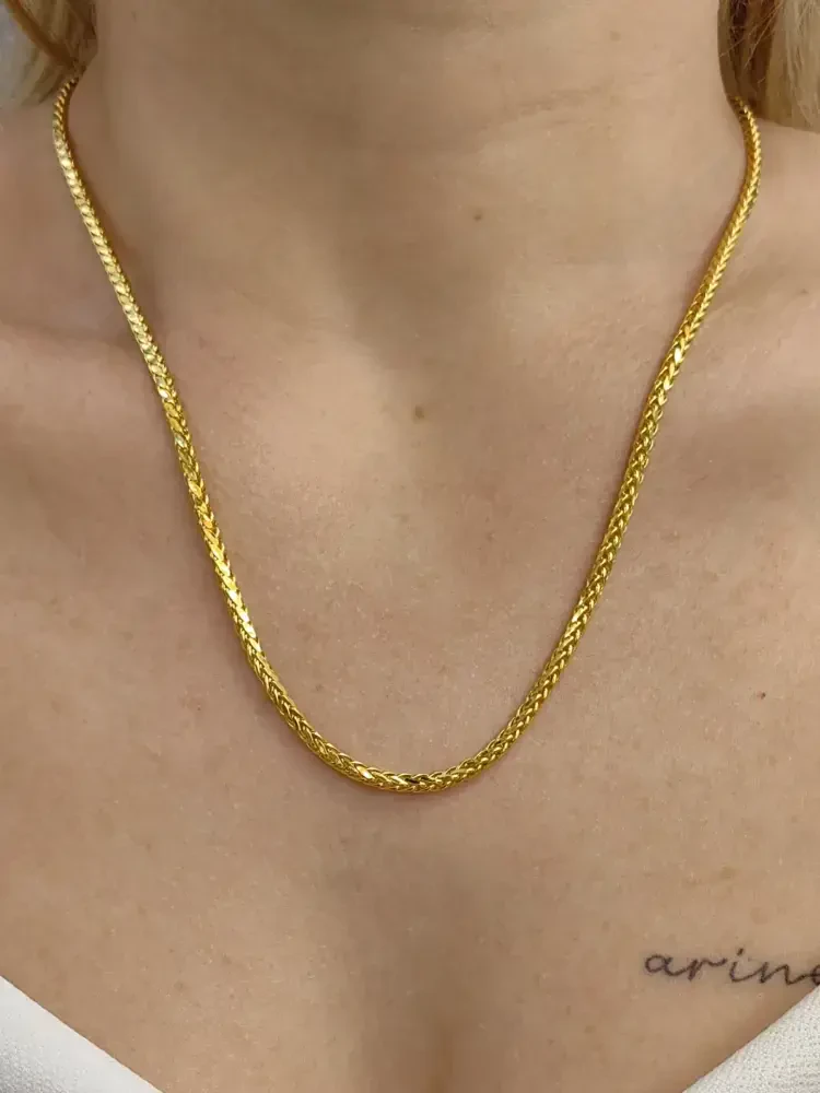 PALMİYE ZİNCİR ALTIN KOLYE 14 AYAR ZNC00040 - Nasip Kuyumcu