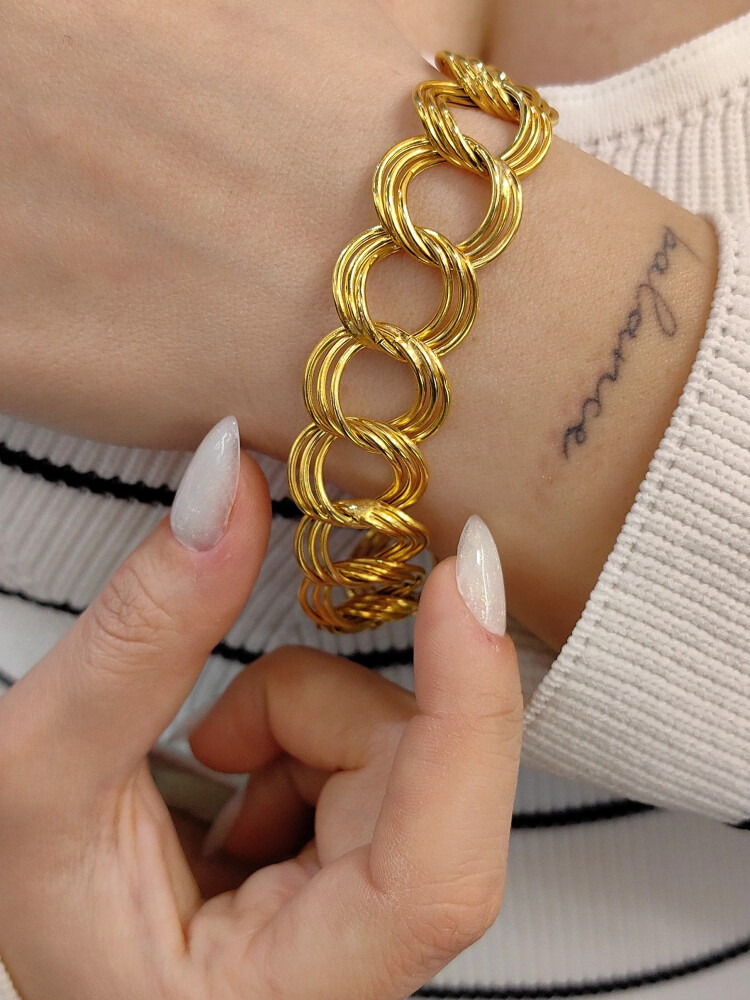 SAMANYOLU ALTIN BİLEKLİK KNY00532 - Nasip Kuyumcu