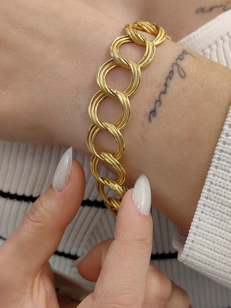 SAMANYOLU ALTIN BİLEKLİK KNY00237 - Nasip Kuyumcu