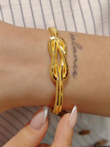 SONSUZLUK DÜĞÜMÜ AJDA MODEL 22 AYAR TARZ ALTIN KELEPÇE KLP00717 - 2