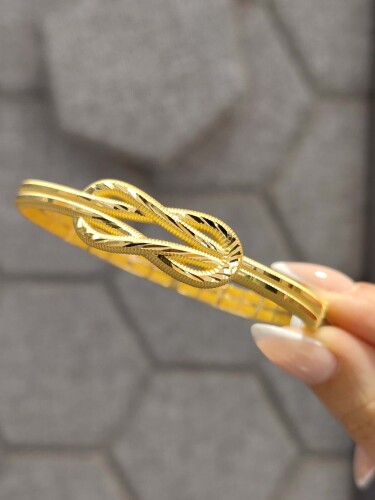 SONSUZLUK DÜĞÜMÜ AJDA MODEL 22 AYAR TARZ ALTIN KELEPÇE KLP00717 - 3