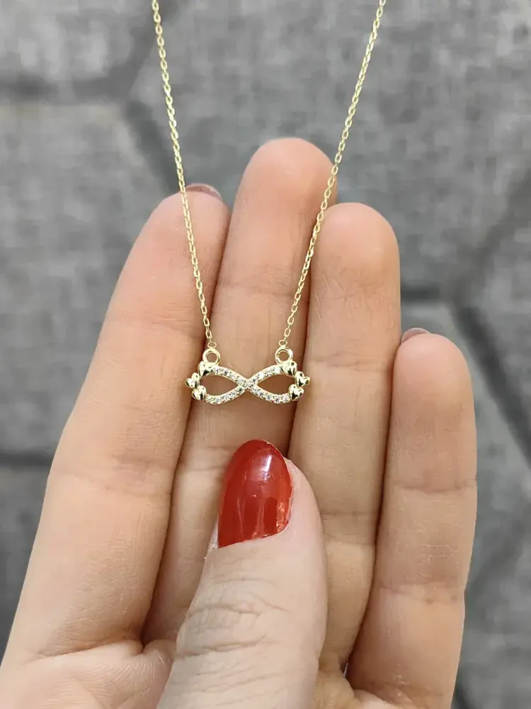 SONSUZLUK MODEL ALTIN KOLYE 8 AYAR KLY00787 - Nasip Kuyumcu